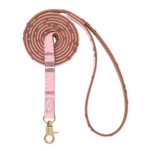 NEW Dog Leash Pink Plaid Tartan Check Dog Tangle Free 59”